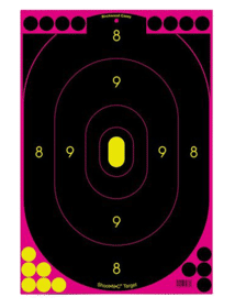 Birchwood Casey Shoot-N-C 12x18 Pink Silhouette Target includes repair pasters